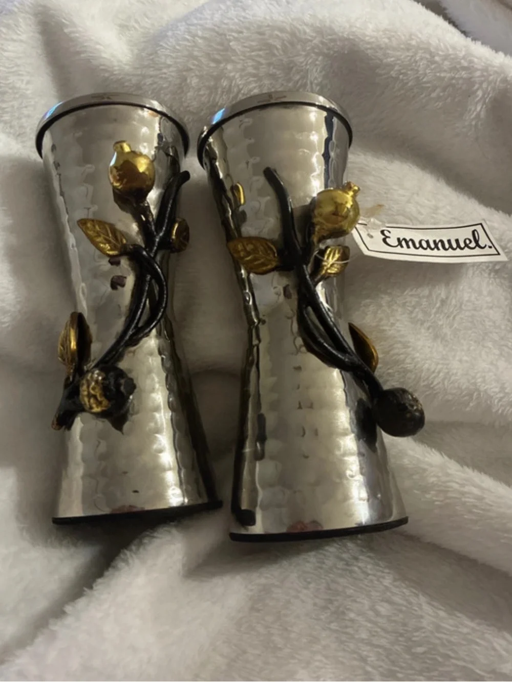 Yair Emanuel Pomegranate Candle Stick Holders